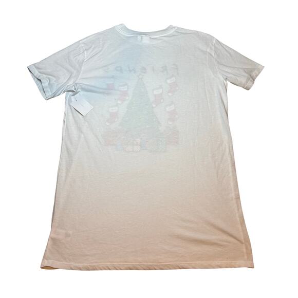 Friends Christmas Tree Graphic Tee White Holiday T-Shirt Size S NWT - Picture 3 of 7